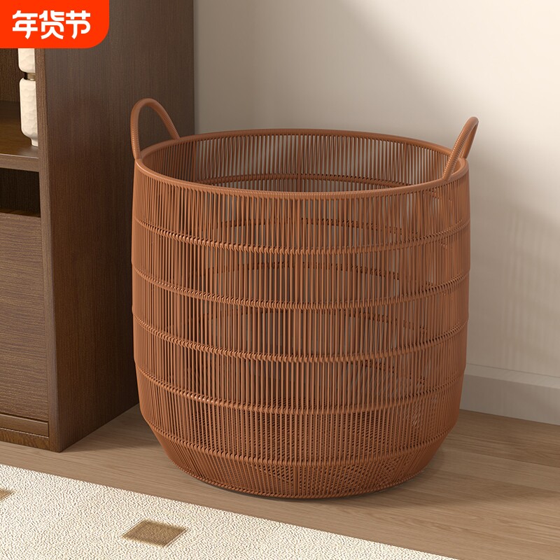 仿藤编脏衣篓家用大容量脏衣服收纳筐卧室卫生间浴室高颜值洗衣篮