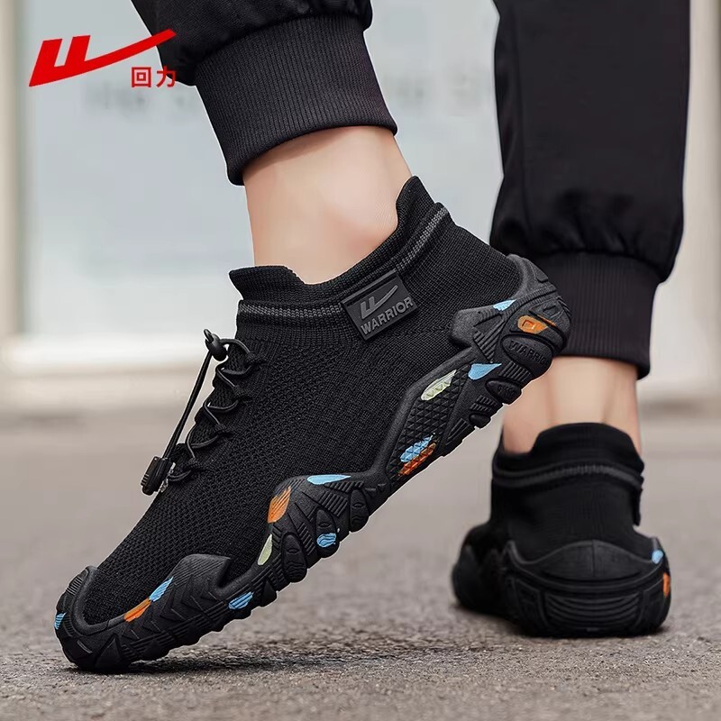 回力袜子男鞋休闲飞织网面透气薄款轻便一脚蹬运动鞋男士软底网鞋