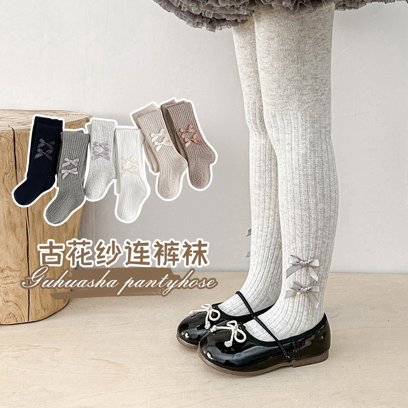 女童连裤袜春秋薄款儿童打底裤婴儿袜子夏季白色舞蹈袜宝宝连体袜