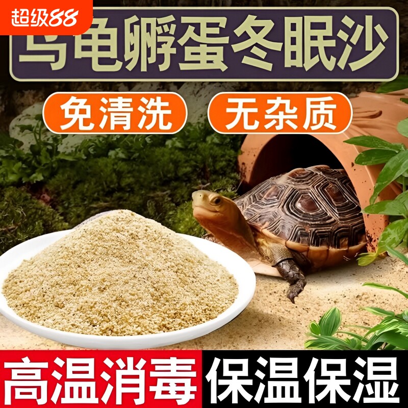 乌龟冬眠孵化产蛋细沙子龟缸造景装饰专用石头河沙免洗螃蟹苔藓
