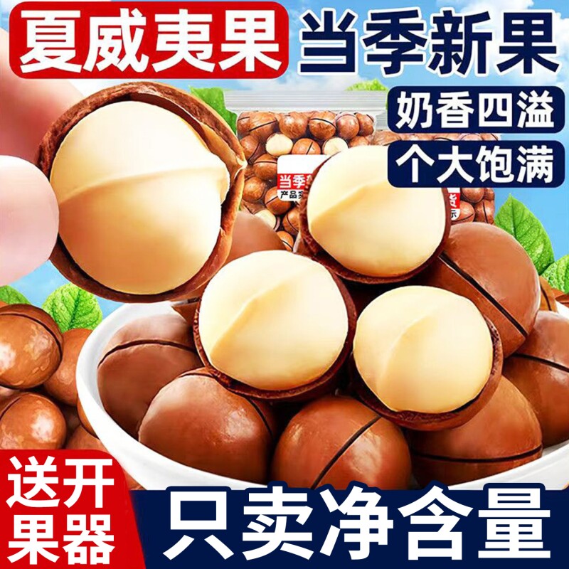 夏威夷果袋装干果仁孕妇原味年礼坚果零食新鲜大果健康好吃年货节