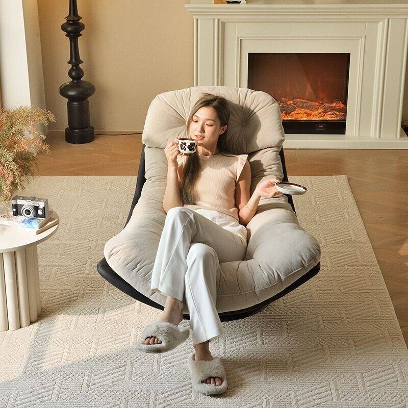 网红单人休闲沙发椅极简轻奢客厅阳台书房办公椅转椅懒人沙发躺椅