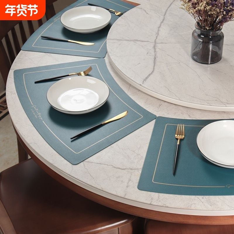加厚扇形中式轻奢皮革餐垫防烫隔热垫酒店圆桌杯垫盘垫茶点餐盘垫,居家布艺,餐垫,淘宝优惠券,粉丝福利购,淘宝优惠卷