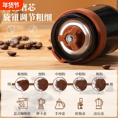 手磨咖啡机商用手冲意式磨粉机家用便携咖啡研磨机手摇磨豆机电动