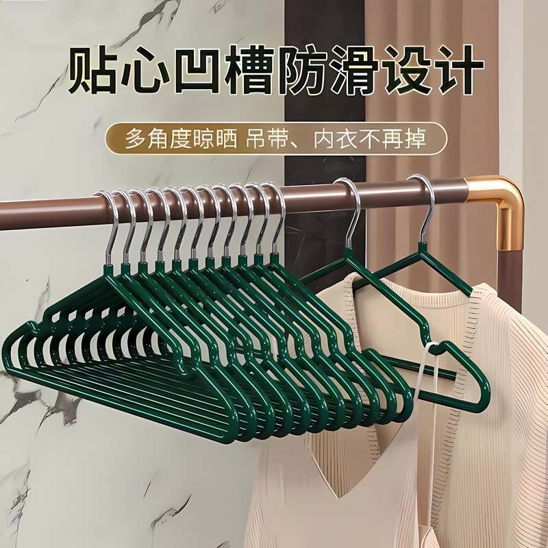 10个装宿舍衣架加厚家用晾衣服撑子2025