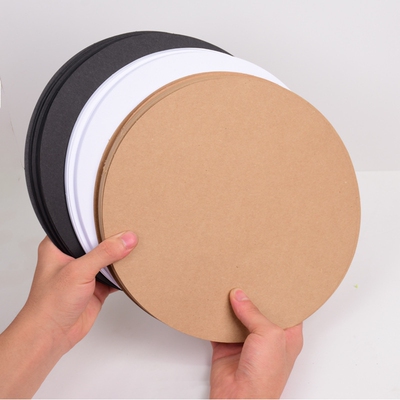 圆形卡纸牛皮纸白卡纸黑卡纸 绘画儿童幼儿园美术diy手工厚硬卡纸彩色彩铅油画棒国画圆形画卡纸圆面画纸