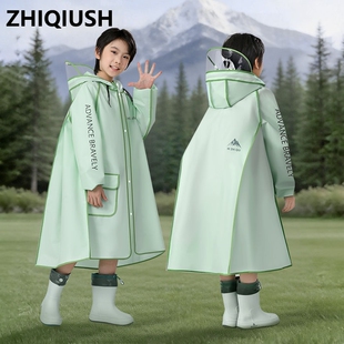 儿童雨衣男童女童长款 全身防水学生上学专用带书包位透明雨披