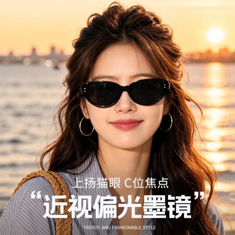 新款猫眼防紫外线偏光太阳镜图片