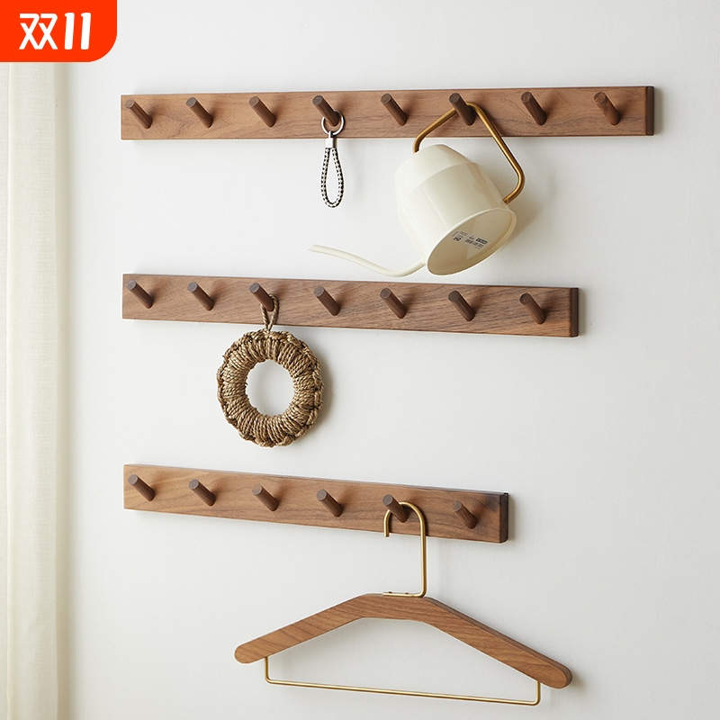 实木钢琴键挂衣架墙上壁挂衣钩