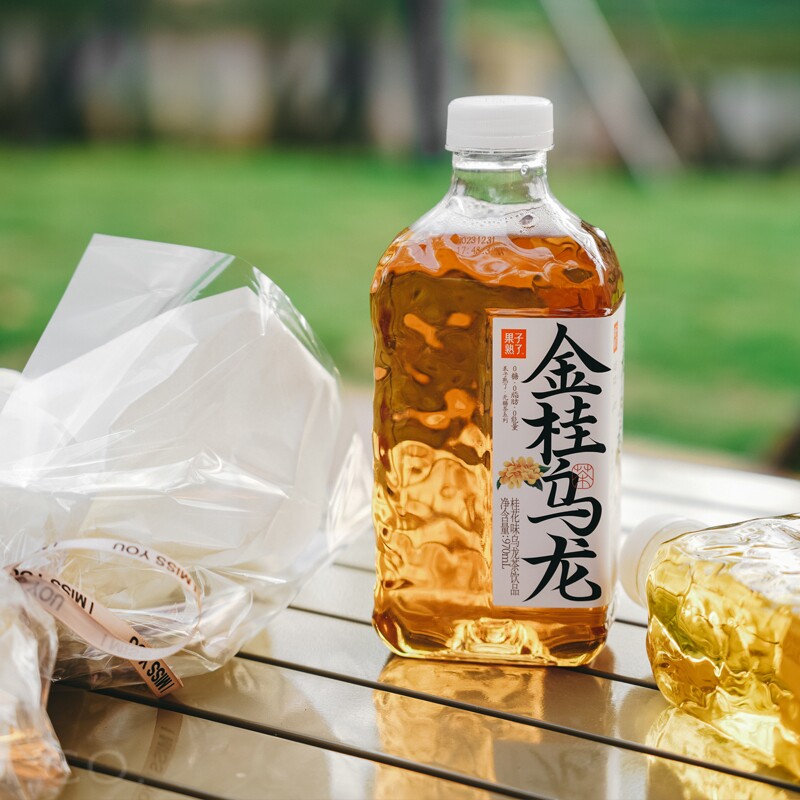 果子熟了金桂乌龙无糖茶茉莉栀栀乌龙0糖0脂0卡970ml大瓶饮料