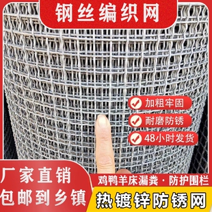 热镀锌钢丝网围栏铁丝网鸡羊床漏粪养殖网防护网轧花编织网格筛网