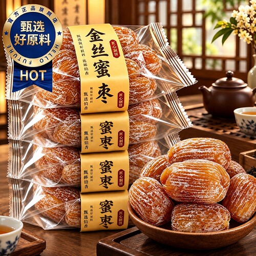 新疆正宗金丝蜜枣无核官方旗舰店端午包粽子专用批发特级补血零食