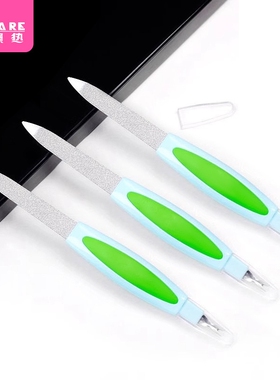 指甲锉/不锈钢BA1SQ0-0729-美甲工具修护理甲面双面带盖锉条刀