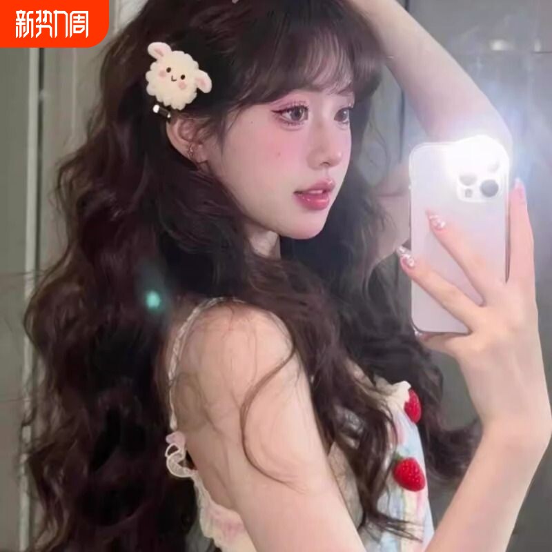 假发女法式刘海羊毛卷秋冬慵懒氛围感长卷发网红自然仿真发全头套
