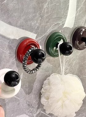 中古风吸盘挂钩门后玄关免打孔承重厨房浴室墙面无痕粘钩多规格
