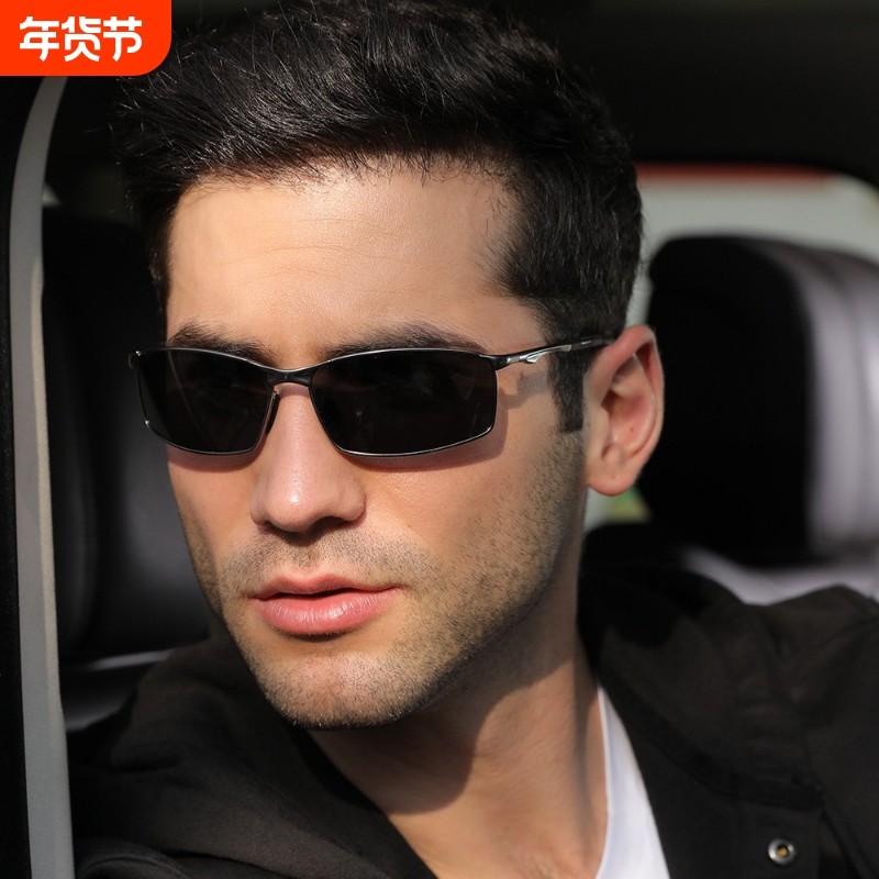 新款运动偏光太阳镜男金属弹簧腿骑行开车墨镜跨境欧美热销款批发