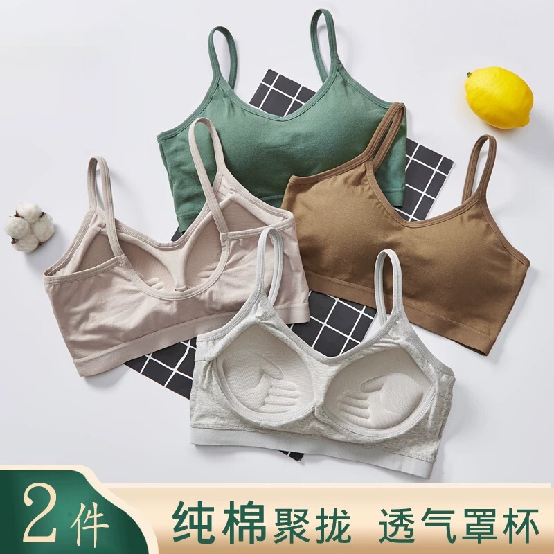 吊带美背聚拢背心带胸垫抹胸内衣女裹胸打底内搭一体防走光文胸女图片