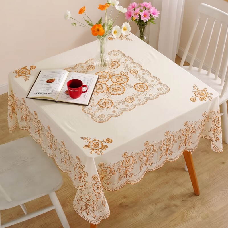 正方形桌布防水防油免洗防烫餐桌布麻将桌盖布八仙桌台布四方桌布