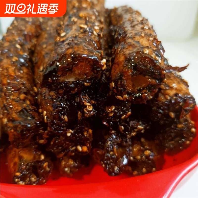 手工老式辣肠黑辣棍黑豆肠辣条怀旧网红山东特产黑8090素牛肉素肉