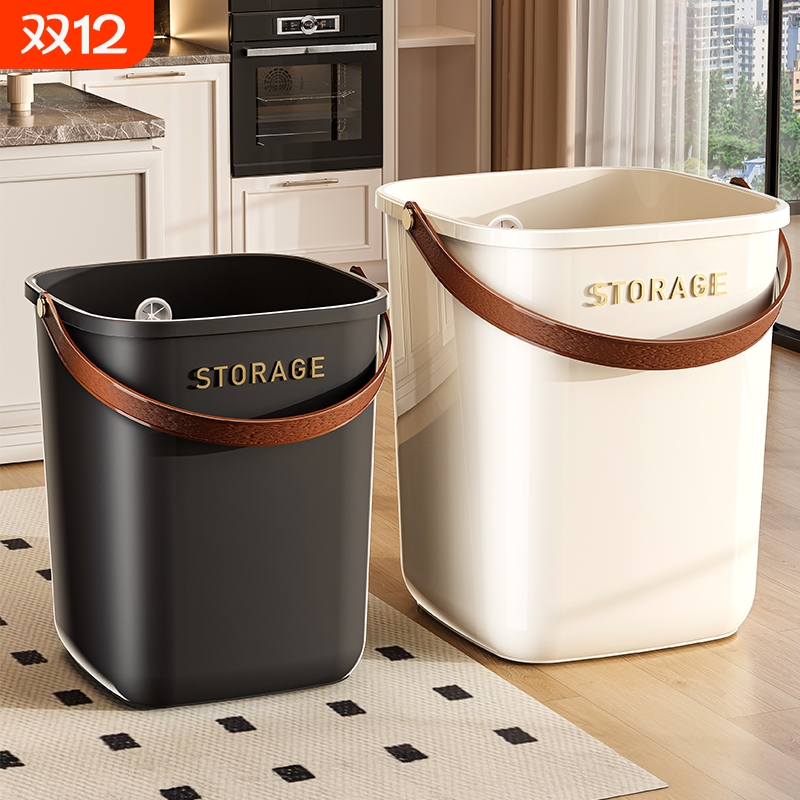 垃圾桶家用大容量客厅加大号高颜值卧室收纳桶袋厨房专用桌面轻奢