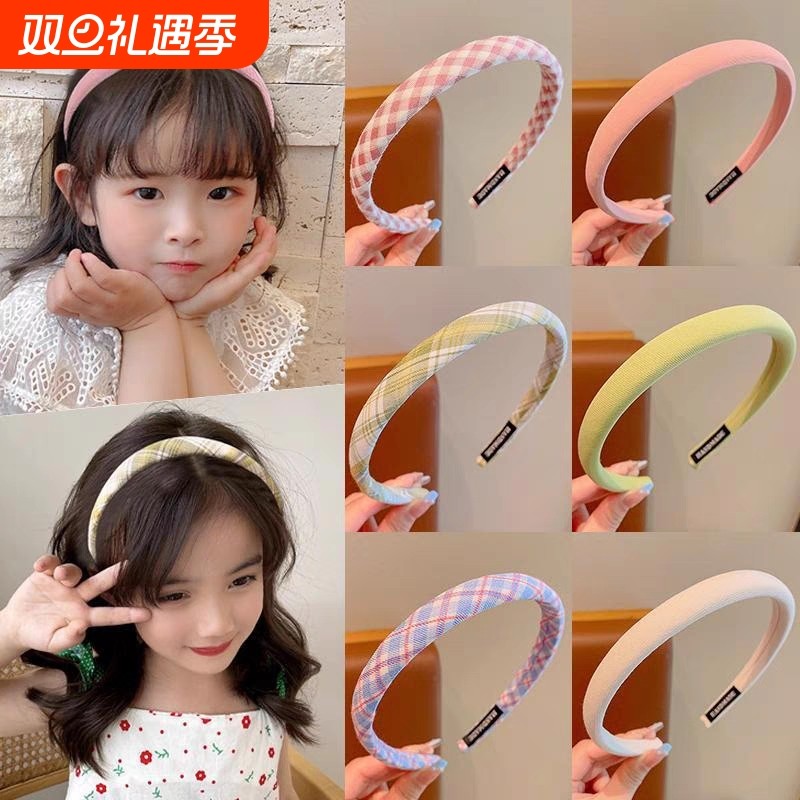 发箍儿童女超仙彩色格子2025新款童不勒头压发发卡百搭发捆头饰女