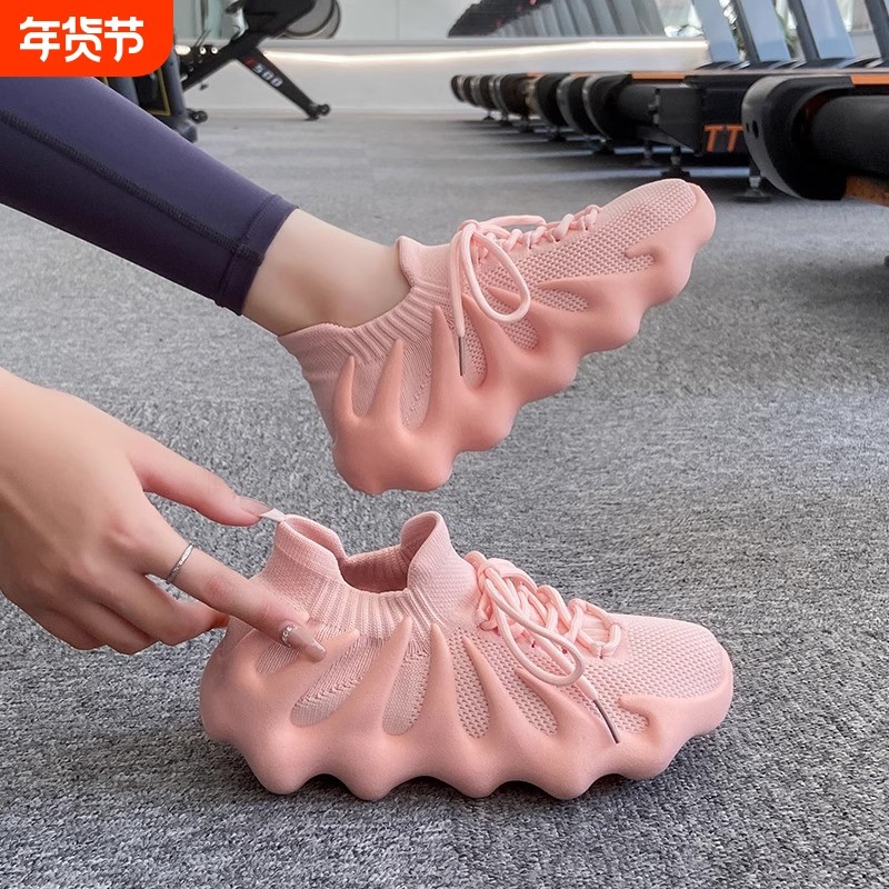 飞织跳绳鞋室内运动鞋女健身房深口单鞋跑步机减震轻便防滑瑜伽鞋,女鞋,深口单鞋,淘宝优惠券,粉丝福利购,淘宝优惠卷