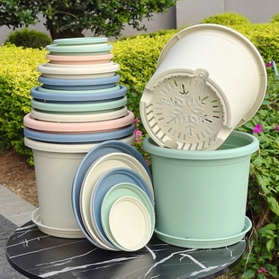 阳台花盆环保塑料控根透气家用四季 绣球盆栽加厚加仑盆 绿萝月季