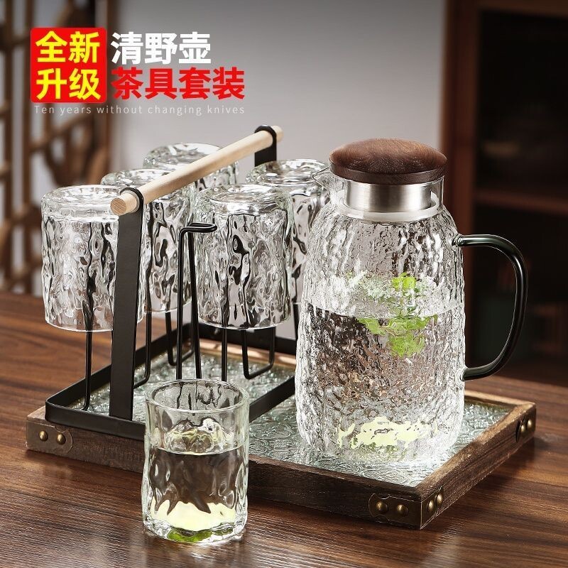 耐高温加厚玻璃家用冷水壶ins风高颜值客厅凉白开耐热家居凉水壶