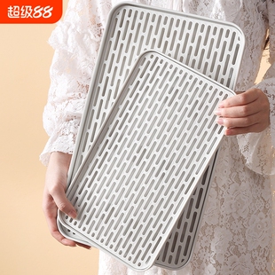 水杯子架放茶杯置物架沥水托盘桌面咖啡杯架家用白色收纳双层茶具