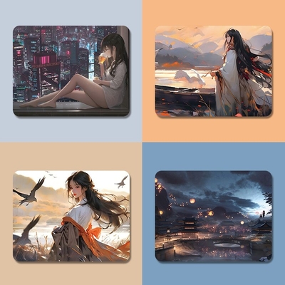 鼠标垫小号可爱女超大加厚二次元