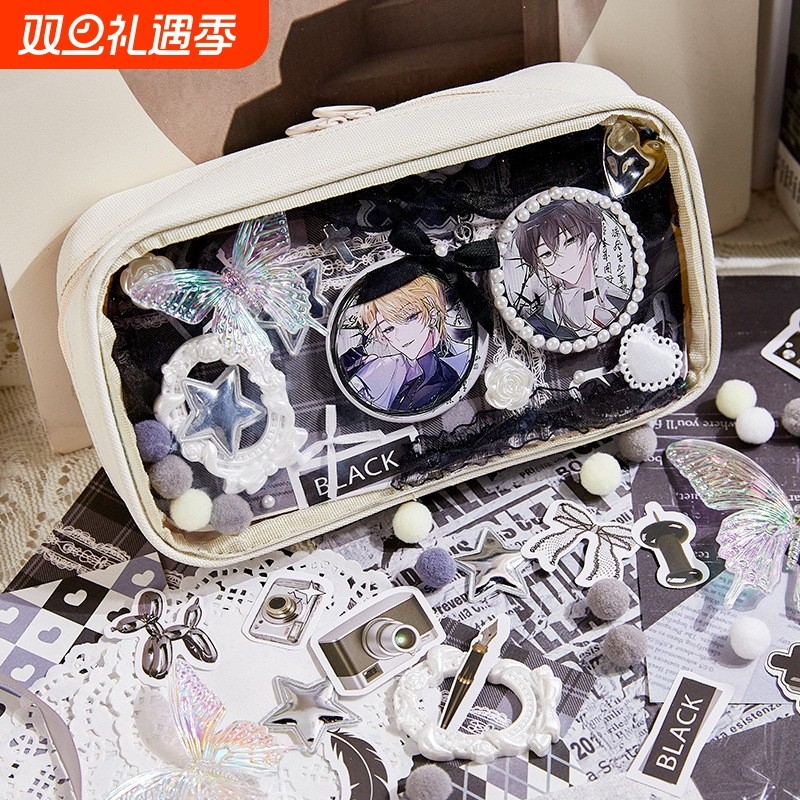 痛包diy材料套装二次元扎包装饰金属蝴蝶蕾丝痛包装饰物背景贴纸