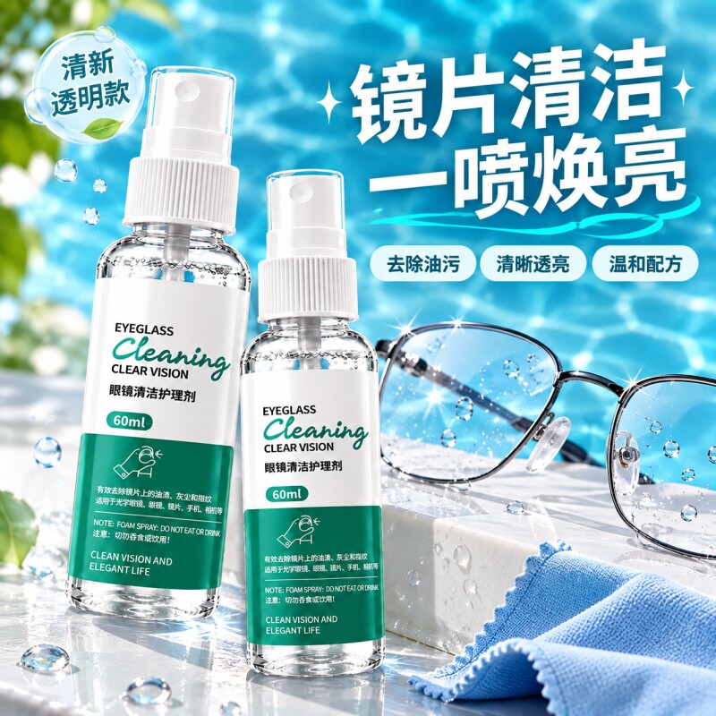 眼镜清洗液镜片去油污手机电脑屏幕清洁剂喷雾不伤便携镀膜护理