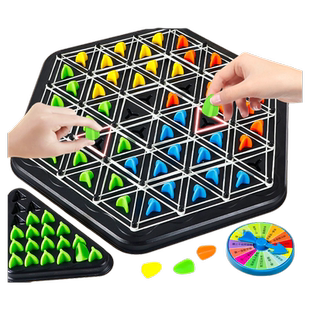 儿童连锁棋皮筋三角旗亲子互动双人对战益智玩具思维训练游戏智力