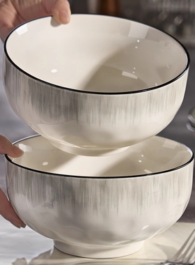 大号汤碗家用2025新款陶瓷汤盆简约现代8寸汤面碗高级感个人专用