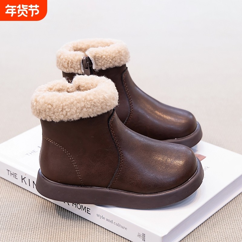 2025冬季新款儿童雪地靴加绒大棉鞋男女童短靴子防滑童鞋宝宝棉靴,童鞋/婴儿鞋/亲子鞋,雪地靴,淘宝优惠券,粉丝福利购,淘宝优惠卷