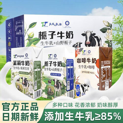 天太乳业茉莉牛奶250ml早餐奶