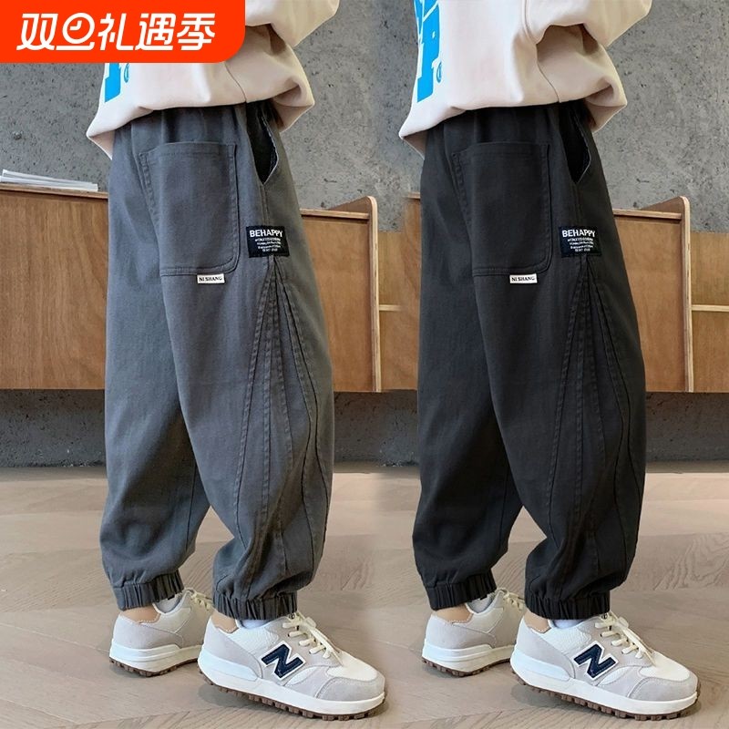 儿童装男童裤子秋装秋冬款2025新款中大童男孩运动秋季休闲长裤潮