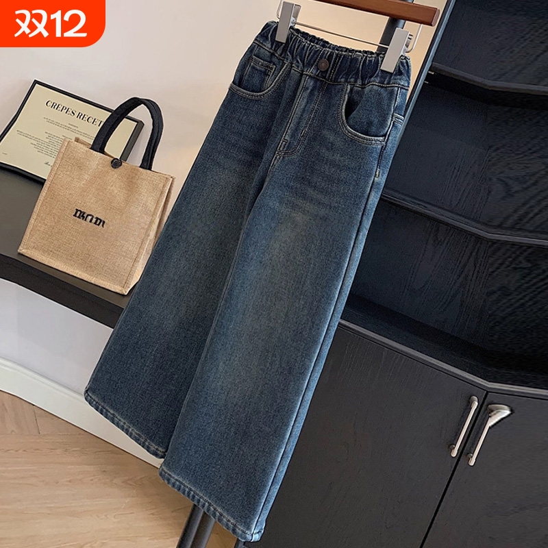 女童春秋冬季简约时尚牛仔裤