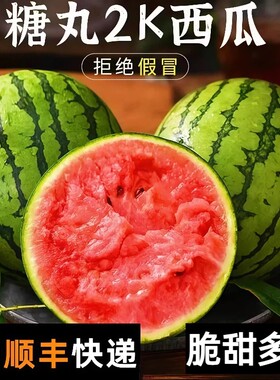 手撕小糖丸西瓜2k脆甜多汁现摘新鲜水果当季冰淇淋甜瓜整箱包邮