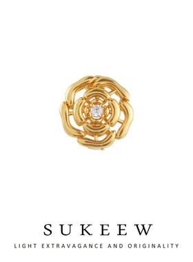 SUKEEW/酥可【茶野凝香】优雅玫瑰时尚高级山茶花吊坠新款高级感
