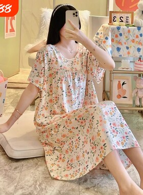 棉绸短袖夏季睡裙|超5000次加购