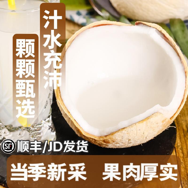 泰国进口牛奶椰皇新鲜椰子青椰汁奶香水果老椰肉煲汤整箱批发包邮