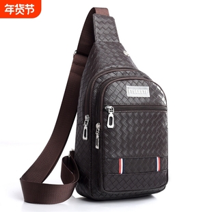 时尚休闲运动胸前手机包韩版男士背包新款男单肩旅行包胸包男包