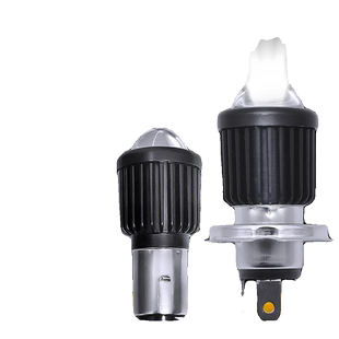 电动车灯摩托车前大灯led大灯前灯强光超亮led透镜内置远近光双爪