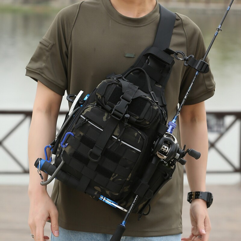 多功能胸包路亚斜挎包单肩战术小背包专用工具快速反应机能工装包