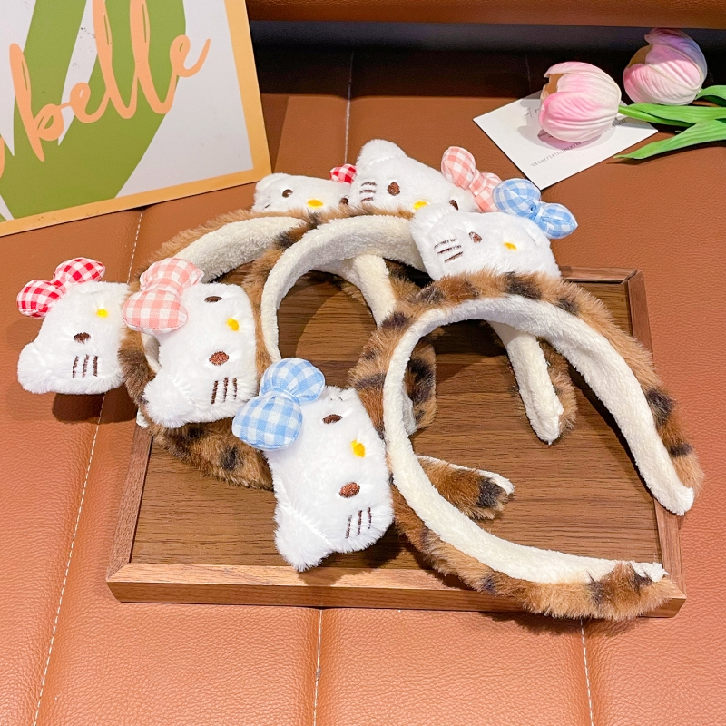 夹动物猫毛绒发卡鲨鱼夹固发后脑勺卡通可爱盘发夹抓头发秋冬kt