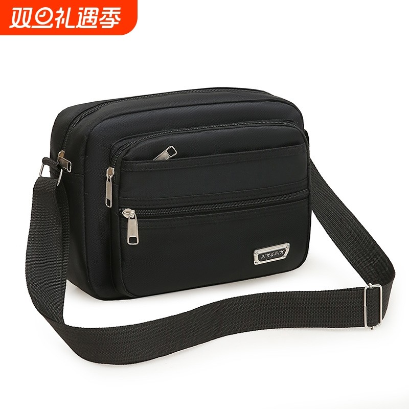 新款男女单肩包做生意收钱斜挎包休闲多层收银包大容量旅游包时尚