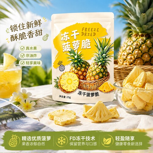 菠萝片干官方旗舰店凤梨干片菠萝干片水果干片新鲜菠萝圈烘焙