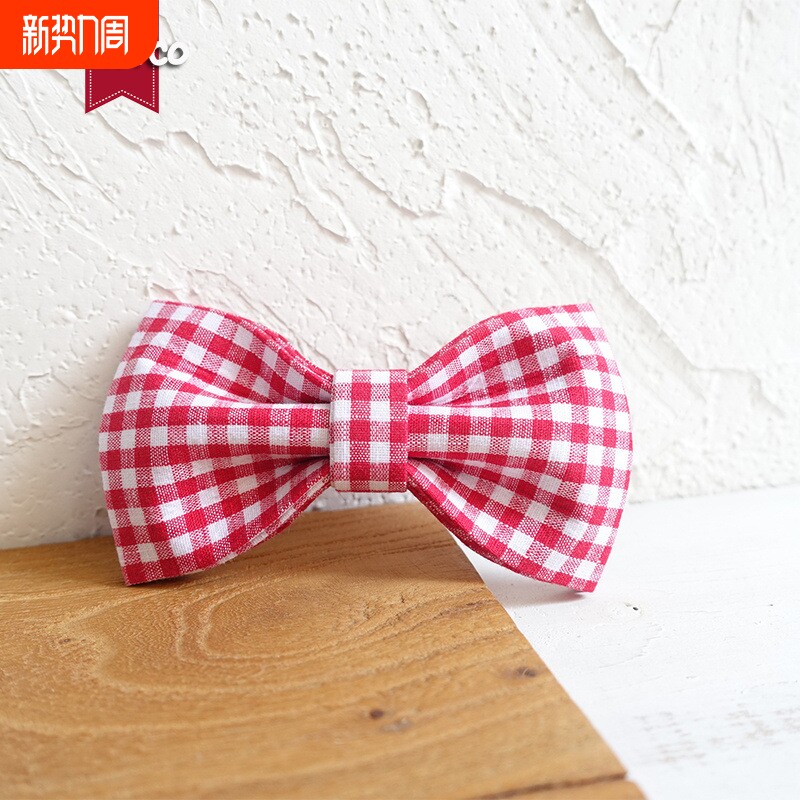 MUTTCO宠物用品批发 项圈领结套装牵引带格子蝴蝴蝶结狗圈UD