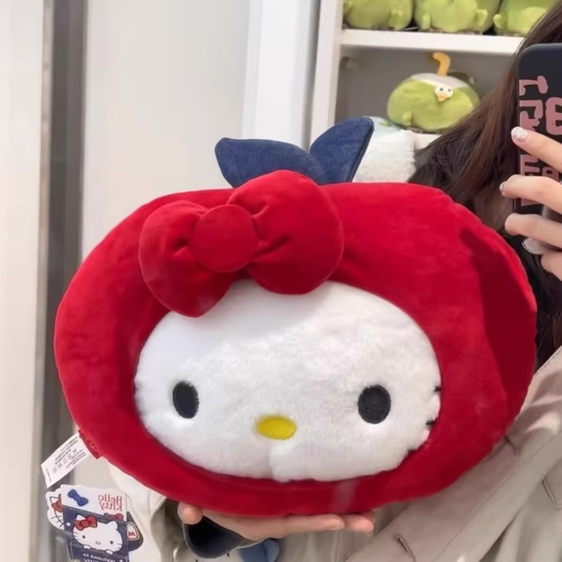 hellokitty毛绒玩具苹果抱枕凯迪猫玩偶女生宿舍床头靠枕可爱卡通